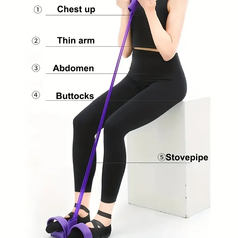 Multifunctional Pedal Resistance Elastic Sit-up Bands