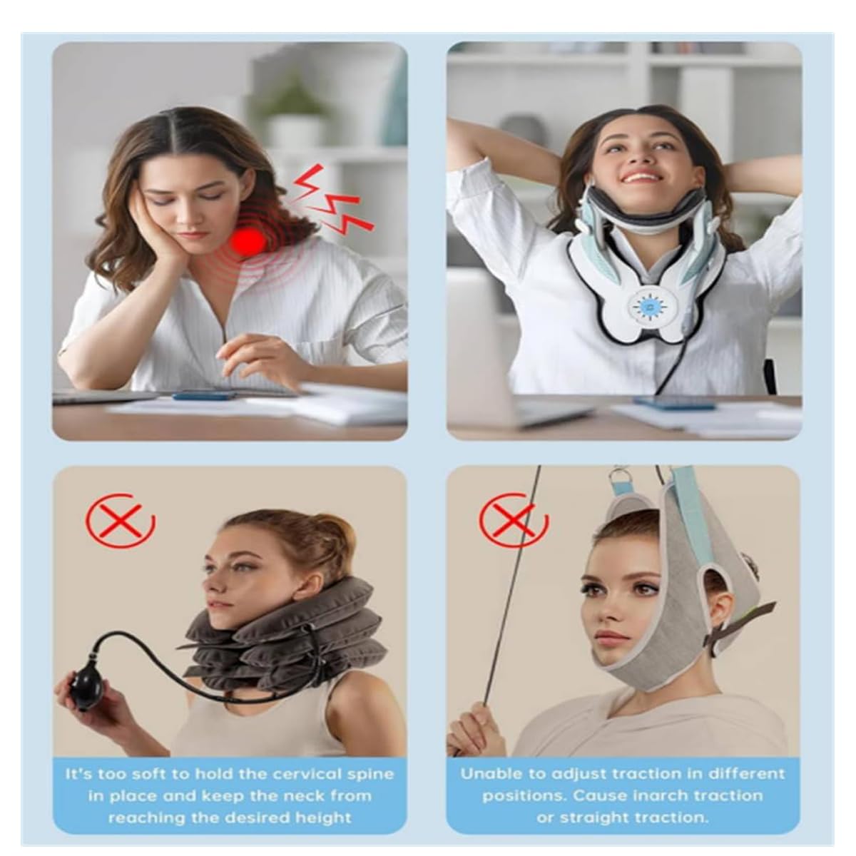 Cervical Neck Stretcher with 8 Airbags & Triple Traction