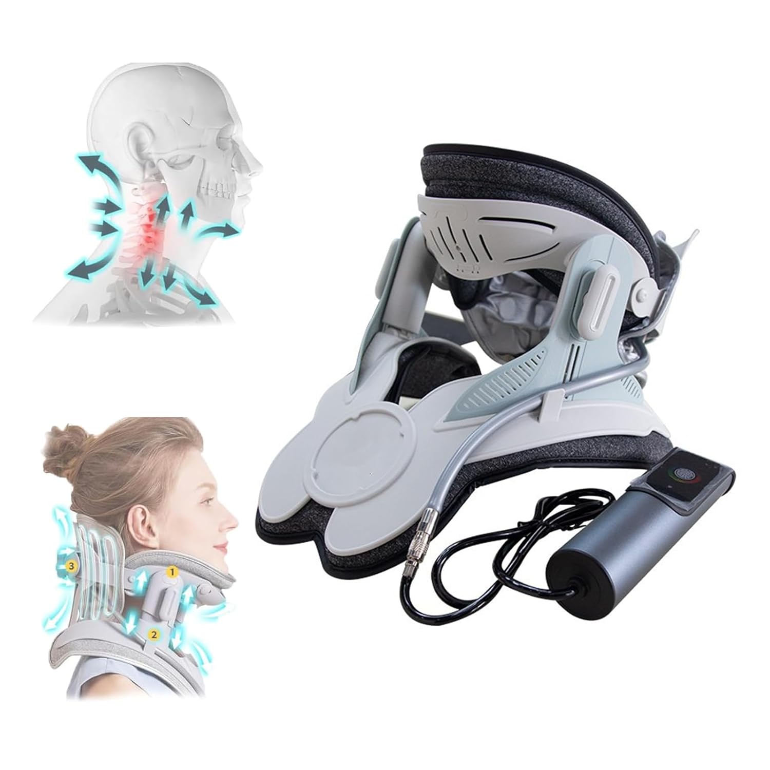 Cervical Neck Stretcher with 8 Airbags & Triple Traction