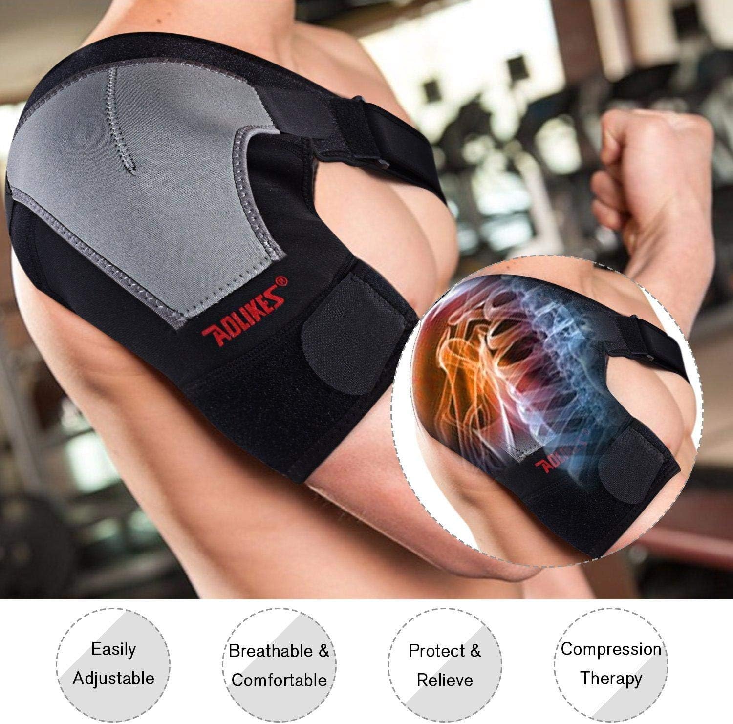Shoulder Brace with Compression Support & Adjustable Straps